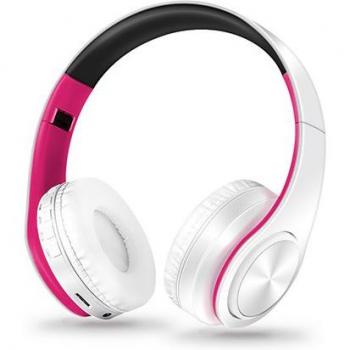Auriculares inalámbricos estéreo Bluetooth para niños y niñas con micrófono incorporado, orejeras suaves y graves, audífonos deportivos compatibles con iOS y Android