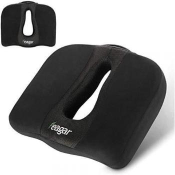 Feagar Cojin Coxis de Espuma Memoria, Cojin Silla Asiento para Alivar la Presión y Fátiga, Cojines Coxis Ergonómico y Ortopédico