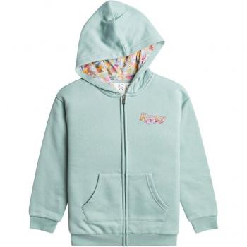 Forro polar Roxy Same Old Love para niños, sudadera con capucha azul claro, talla 16
