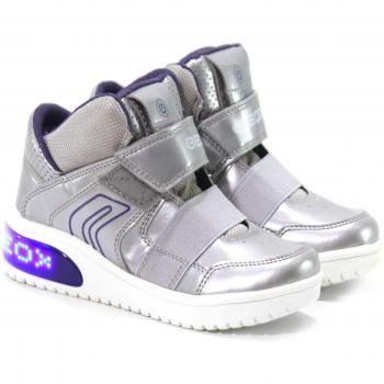 Botines Geox LED para Niña Plata-Violeta J848DA 000NF