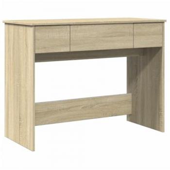 Tocador con espejo color roble Sonoma 100x45x76 cm Marrón, Mesa tocador, tocador de Maquillaje, Muebles de vestidor, Mesa de Maquillaje