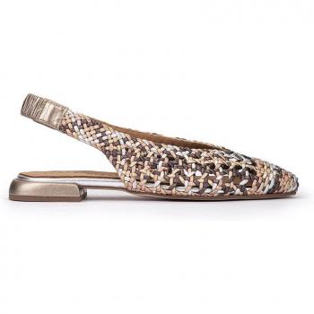 Zapatos planos destalonados de mujer en multicolor metalizado - modelo OLIMPIA