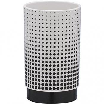 Sealskin Becher Speckles ABS Schwarz/weiß Vaso para el Baño, Negro, 6.9 x 6.9 x 11.4 cm