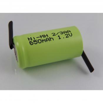 vhbw 2/3AA NI-MH Pila Industrial 650mAh