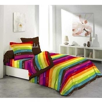 Douceur D'Intérieur  - 1640592, Juego De Cama 4 Piezas , 240 X 300 Cm , Friandise , Estampado 42 Hilos Allover
