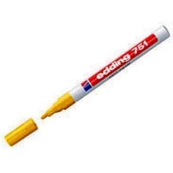 Rotulador Permanente Edding 751 Color Amarillo Punta Redonda