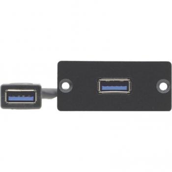 Kramer Electronics WU3-AA USB 2.0-A to USB 2.0-A Female Wall Plate Insert, Black