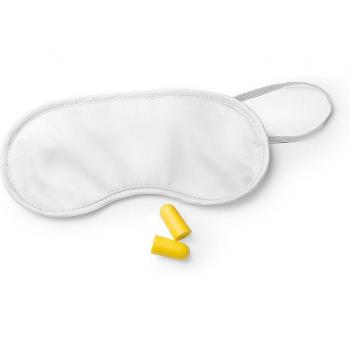 Set de viaje DAM con máscara de ojos y tapones para oídos, dimensiones 19.00 x 9.00 cm