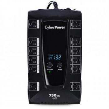 CyberPower Intelligent LCD AVRG750LCD 12 Outlet 750VA 450W UPS System