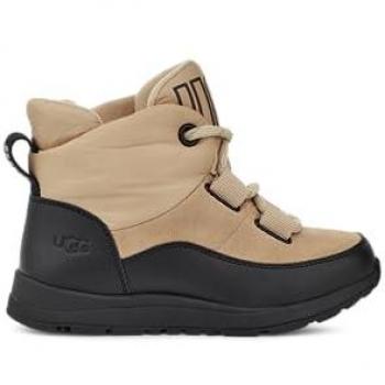 Botas UGG K Yose Puffer Lace para niña, color beige y negro, talla 35