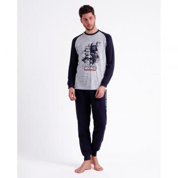 Pijama de Hombre Manga Larga Darker Marino con Diseño Disney