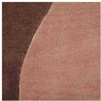Creaciones Meng Alfombra Rejuntada Manual Tonos Marron Pelo Alto 1.1 Cm