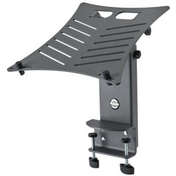 Soporte de mesa para laptop K&M 12196 negro con fijación ajustable