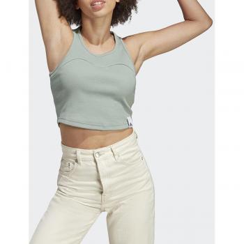 Camiseta sin mangas mujer crop Lounge Rib adidas