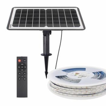 Kit Solar de Tira LED 3.2V-12Ah, 180º, IP65, 20 Metros, Blanco Frío