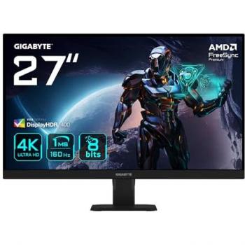 Gigabyte GS27U 27 Monitor de Gaming UltraHD 4K, LED SS-IPS, 160Hz, HDR 400, resolución 3840 x 2160 (UHD), tiempo de respuesta de 1ms,