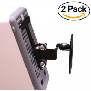 2 x Play 3 Montaje de Pared, Ajustable con Mecanismo de Giro e inclinación, Soporte de Pared Compatible con Sonos Play:3 con Accesorios de Montaje, Negro, Paquete Doble, diseñado en el Reino Unido