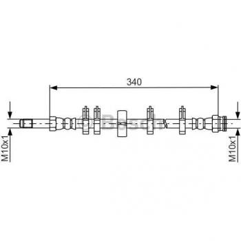 Tubo de freno BOSCH 1 987 481 667 - Latiguillo de freno, fabricado por BOSCH, diseñado para sistemas de frenos en vehículos, alta resistencia a la presión y temperaturas extremas, compatible con
