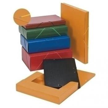 Carpeta de Proyectos de Cartón Forrado con Goma, 3 cm, Color Marrón