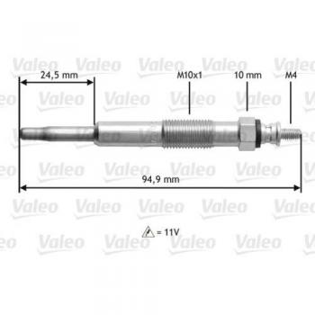 Bujía de precalentamiento VALEO 345110 para Ford Fiesta, Focus, Mondeo, S-Max, Galaxy, Connect y C-Max