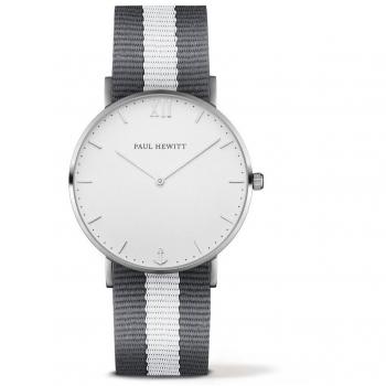 Reloj analógico Paul Hewitt para Unisex de Cuarzo con Correa en Nailon PH-SA-S-St-W-GrW-20, tamaño de 39mm