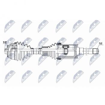 Árbol de transmisión NTY NPW-BM-180 con alta resistencia y durabilidad