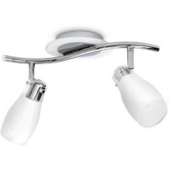Barra Ondulata Philips Rigel, Metal y Vidrio, 2 Focos de 12W, Acabado Cromado