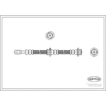 Latiguillo de freno CORTECO 19032292 - manguera de freno, alta resistencia, fabricado en materiales duraderos, compatible con múltiples modelos de vehículos, diseño optimizado para un rendimiento eficiente del sistema de frenos