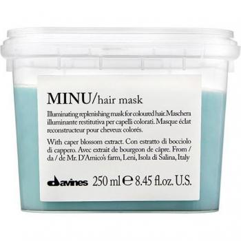 Davines Essential Haircare MINU Hair Mask - Mascarilla Iluminadora y Reparadora para Cabello Coloreado, 250 ml / 8.45 oz