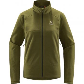 Haglöfs Women's Buteo Mid Full Zip Fleece Sweatshirt Olive Green XS