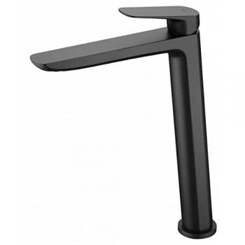Grifo mezclador para lavabo monomando con caño alto color negro mate IMEX Mice Collection