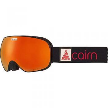 Máscara de esquí Cairn Focus OTG negro naranja con lente SPX 3000 espejada naranja, lente doble esférica con flash, 100% protección UV, antivaho