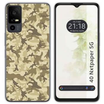 Funda de Silicona Camuflaje Arena para TCL 40 NXTPAPER 5G