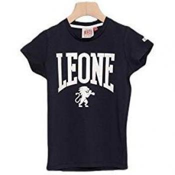 Leone - Camiseta Lisa de Manga Corta para niñas - Azul Marino