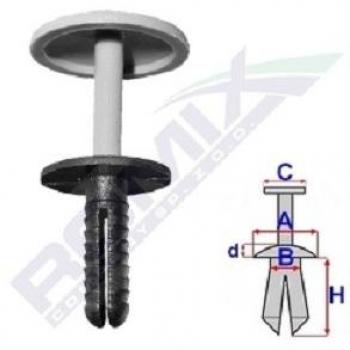 Fijación ROMIX C10012, 25 Piezas - Grapa de alta resistencia, ideal para uso en construcción y bricolaje, fabricada en material duradero, diseño ergonómico para fácil manejo