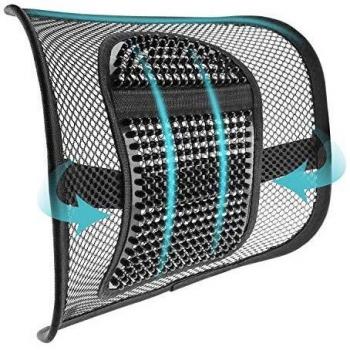 sanlinkee Cojín Lumbar Soporte para la Espalda Lumbar ergonómico Cojín de Soporte Lumbar para Silla de Oficina Coche corrije la Postura Alivia el Dolor Lumbar