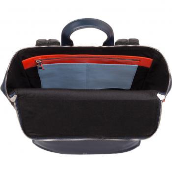 Mochila grande de hombre de piel DUDU para llevar PC de hasta 16 con carro, cremallera y titular antirrobo