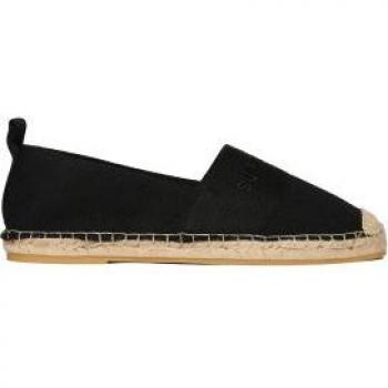 Superdry Women's Black Canvas Espadrilles - Casual Flat Shoes Size 38