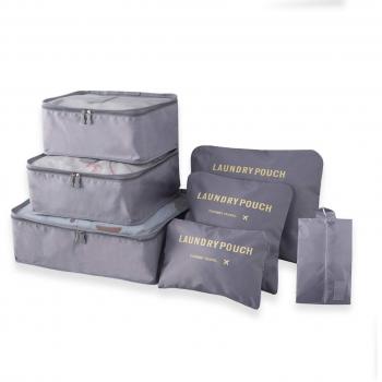 Organizador de Equipaje de Viaje, 7 Piezas Impermeables Cubos de lavandería Bolsas de compresión Bolsas Maleta Organizador de artículos de Aseo para Ropa, Zapatos, Ropa Interior, cosméticos, Libros