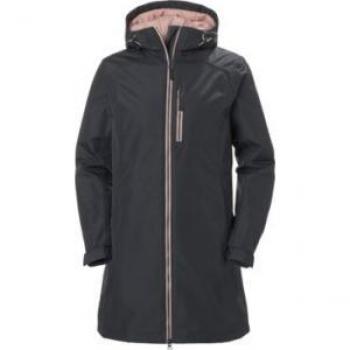 Helly Hansen Women's Long Belfast Insulated Winter Jacket - Grey/Pink - Size S