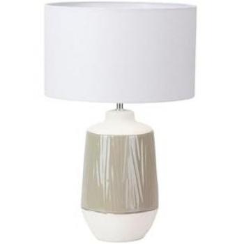 Lámpara de Sobremesa Cerámica 35x35x53 cm - Estilo y Elegancia Beige