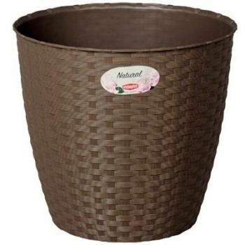 Maceta Natural 14 Tortora - Plástico Marrón 14 x 13 x 14 cm