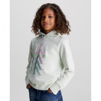 Calvin Klein Sudadera de niña verde con capucha
