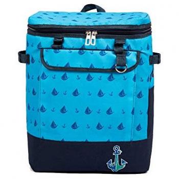 Mochila Nevera Portátil Aislante Azul 25L para Picnic y Actividades al Aire Libre