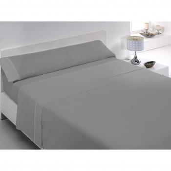 Glam Tábata - Juego de sábanas de algodón percal de 200 hilos para cama de 150 cm, color gris