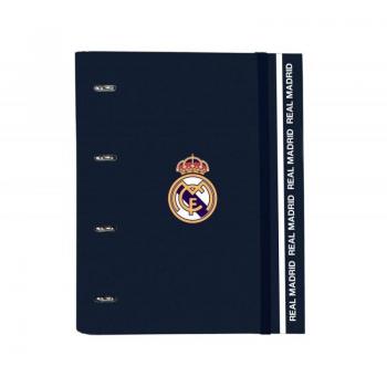 Carpeta de 4 anillas Safta Real Madrid con Recambio A4 y Cuadrículas de 5x5 mm