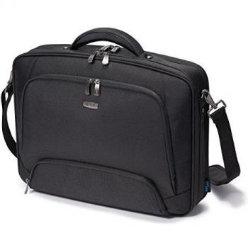 DICOTA Multi 13–15,6 Pulgadas Pro Bolsa para el Hombro para portátil, Ordenador y Tablet, Bolsa de portátil abatible y Ligera, Negra