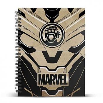 Cuaderno de papel cuadriculado DIN A5 con diseño de Thanos de Marvel