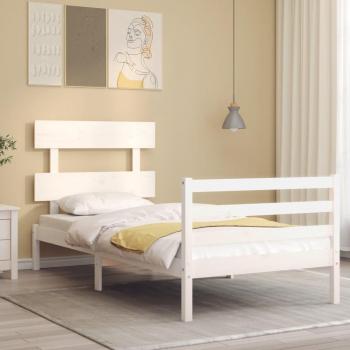 Cabecero de cama blanco de madera maciza única con diseño moderno y elegante, ideal para dormitorios contemporáneos
