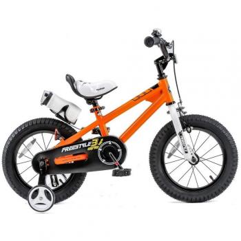 Freestyle 16-Inch Kids Bike with Training Wheels & Kickstand - Orange
